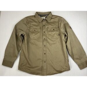 Legendary Whitetails Journeyman Lined Flannel Shirt Jacket Dark Brown Mens L